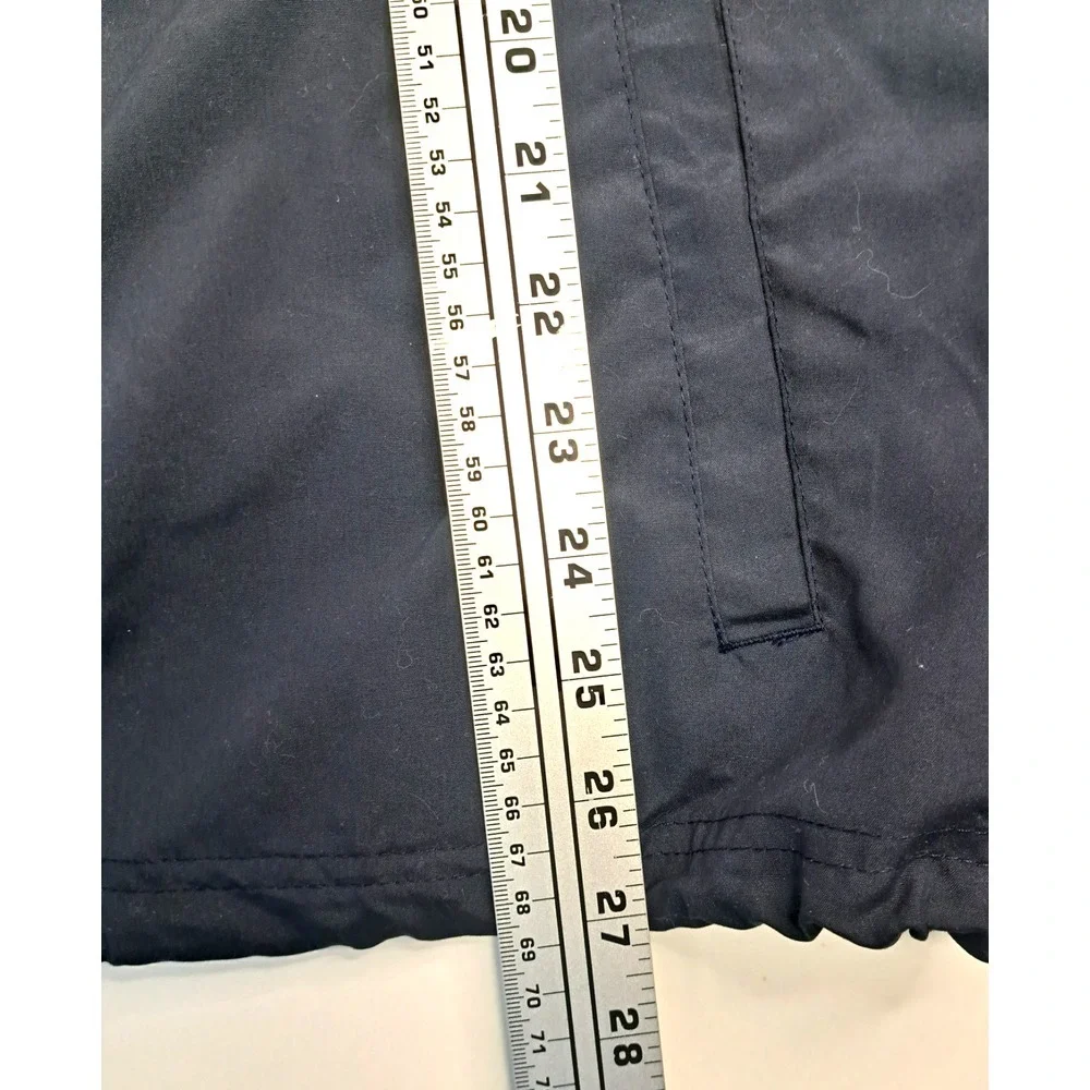 Vtg Charles River Apparel USTA Full Zip Jacket Navy Blue Pockets Rip Cord - Picture 10 of 11